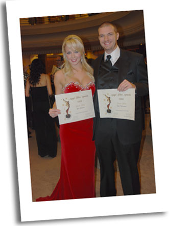 World Premiere US Short Film 'Tracks Of A Saint' director Nathan Atkinson receiving Best Director & two more Awards for his cast on a shoestring budget film! Nathan & Miss Great Britain Gemma Garrett